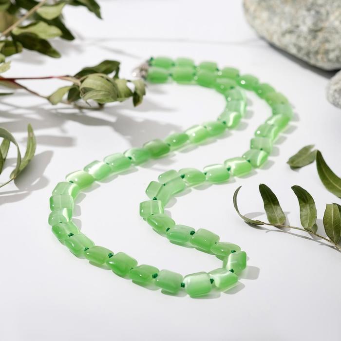 Бусы "Кошачий глаз" квадратик через узел, цвет зелёный, 45см
Бусы "Кошачий глаз" квадратик через узел, цвет зелёный, 45см