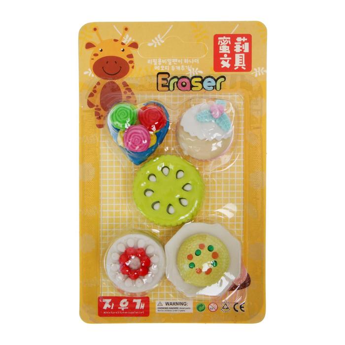 Набор ластиков фигурных Calligrata "Пирожное", 5 штук, МИКС
Набор ластиков фигурных Calligrata "Пирожное", 5 штук, МИКС