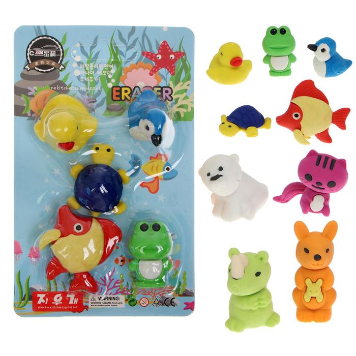 Набор ластиков фигурных 4 штуки МИКС Зверушки
Набор ластиков фигурных 4 штуки МИКС Зверушки