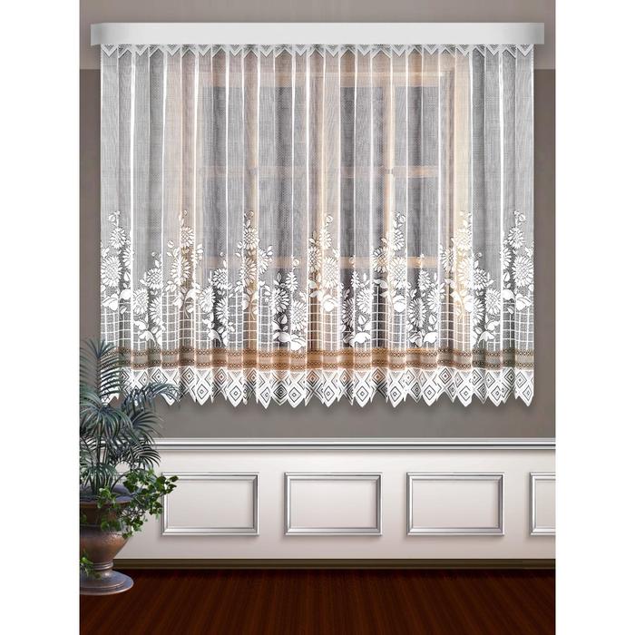 Гардина, размер 400 х 175 см, цвет белый/коричневый
Гардина, размер 400 х 175 см, цвет белый/коричневый