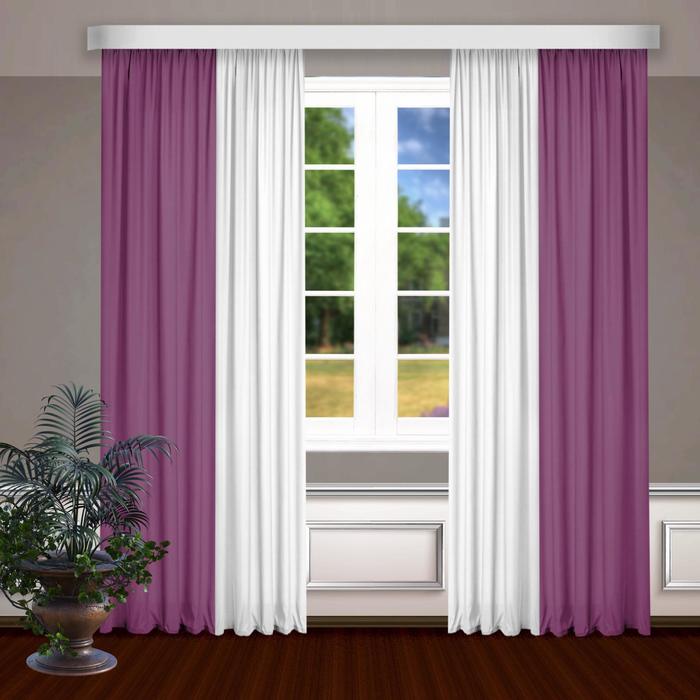 Шторы, размер, 145 х 270 см - 2 шт., цвет белый/малиновый
Шторы, размер, 145 х 270 см - 2 шт., цвет белый/малиновый