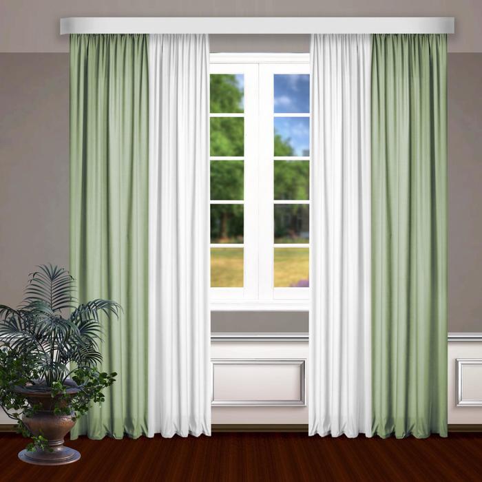 Шторы, размер, 145 х 270 см - 2 шт., цвет белый/фисташка
Шторы, размер, 145 х 270 см - 2 шт., цвет белый/фисташка