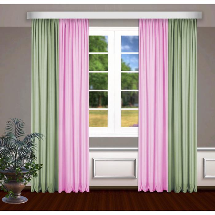 Шторы, размер, 145 х 270 см - 2 шт., цвет розовый/фисташка
Шторы, размер, 145 х 270 см - 2 шт., цвет розовый/фисташка