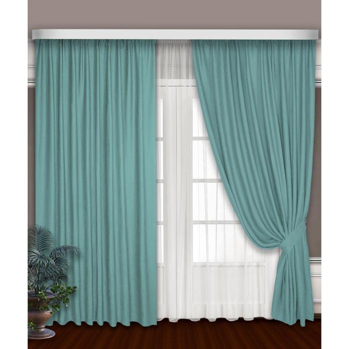 Шторы, размер 180х270 см, цвет бирюза
Шторы, размер 180х270 см, цвет бирюза