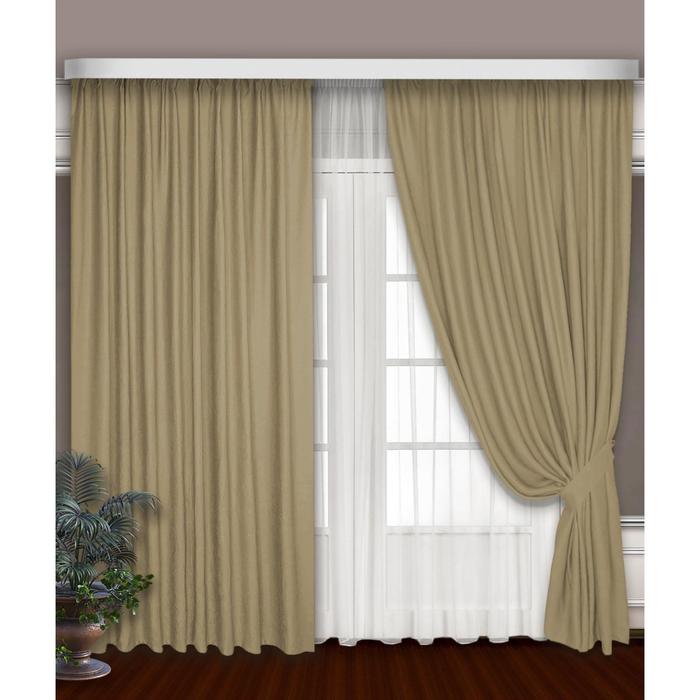Шторы, размер 180х270 см, цвет бежевый
Шторы, размер 180х270 см, цвет бежевый