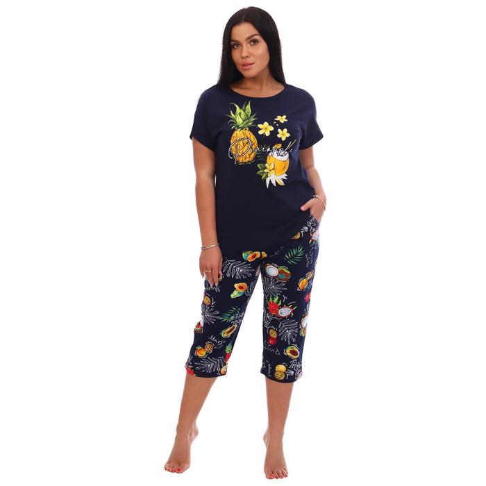 Костюм (футболка, бриджи) женский, цвет тёмно-синий, размер 60
Костюм (футболка, бриджи) женский, цвет тёмно-синий, размер 60