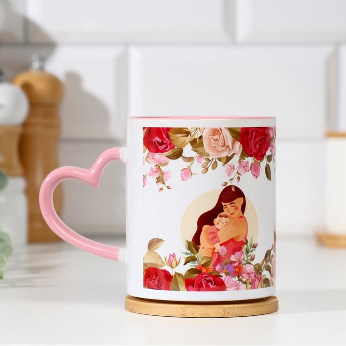 Кружка "Мамуля Бог тебя храни", ручка сердце, цветная внутри розовая, с нанесением
Кружка "Мамуля Бог тебя храни", ручка сердце, цветная внутри розовая, с нанесением