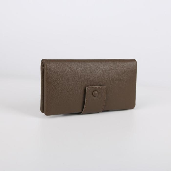 Кошелёк на кнопке, цвет коричневый
Кошелёк на кнопке, цвет коричневый