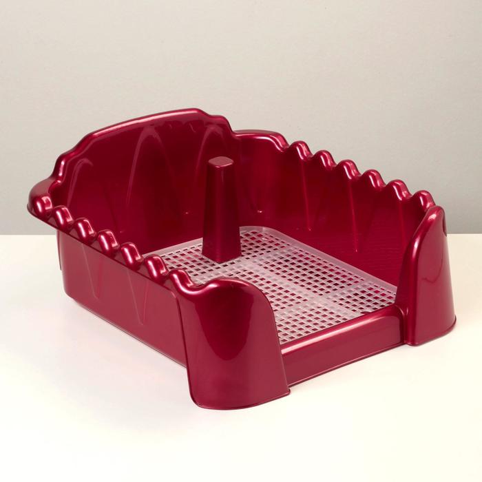 Туалет "Риф" со столбиком, для собак, 40 х 40 см, рубиновый перламутр 
Туалет "Риф" со столбиком, для собак, 40 х 40 см, рубиновый перламутр