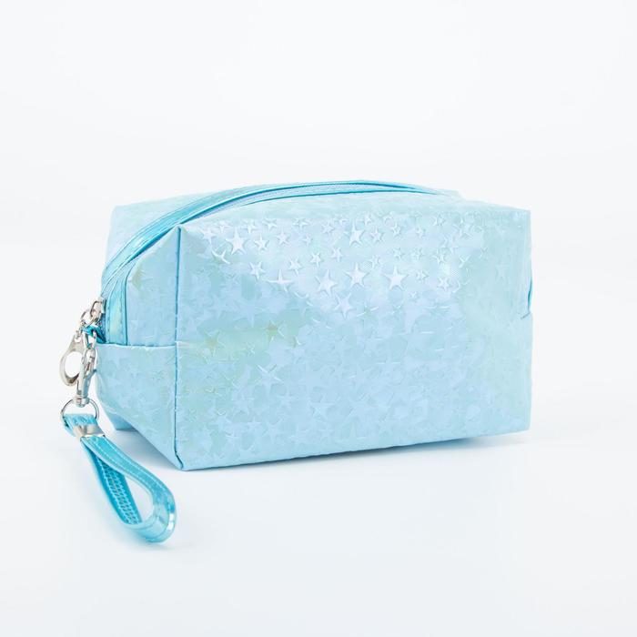 Косметичка на молнии, с ручкой, цвет голубой
Косметичка на молнии, с ручкой, цвет голубой