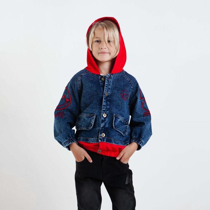 Куртка джинсовая для мальчика, цвет синий, рост 122 см
Куртка джинсовая для мальчика, цвет синий, рост 122 см