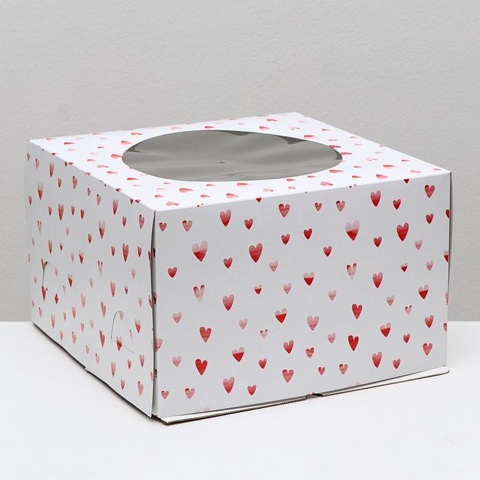 Кондитерская упаковка с окном, "Сердечки", 30 х 30 х 19 см
Кондитерская упаковка с окном, "Сердечки", 30 х 30 х 19 см