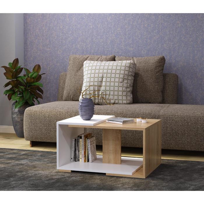 Стол журнальный Честер, 700х500х350, Дуб сонома/Белый
Стол журнальный Честер, 700х500х350, Дуб сонома/Белый