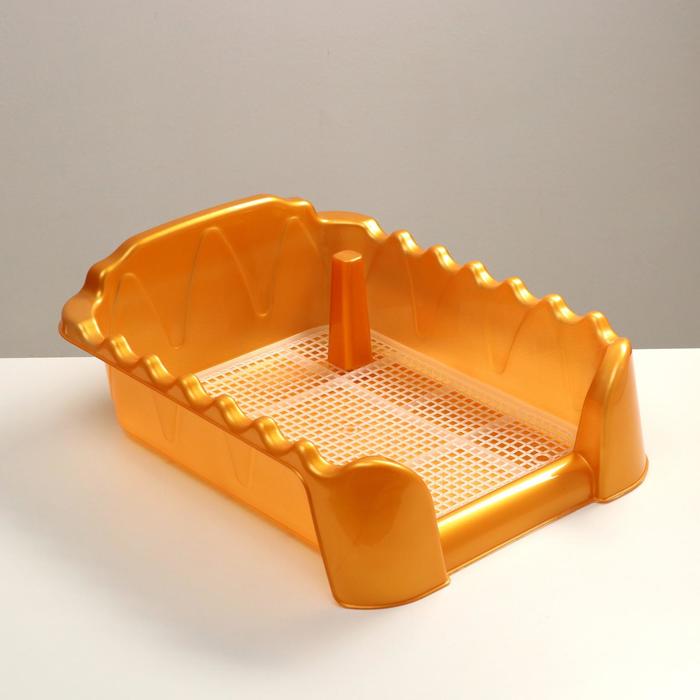 Туалет "Риф" со столбиком, для собак, 55 х 40 см, золотой перламутр
Туалет "Риф" со столбиком, для собак, 55 х 40 см, золотой перламутр