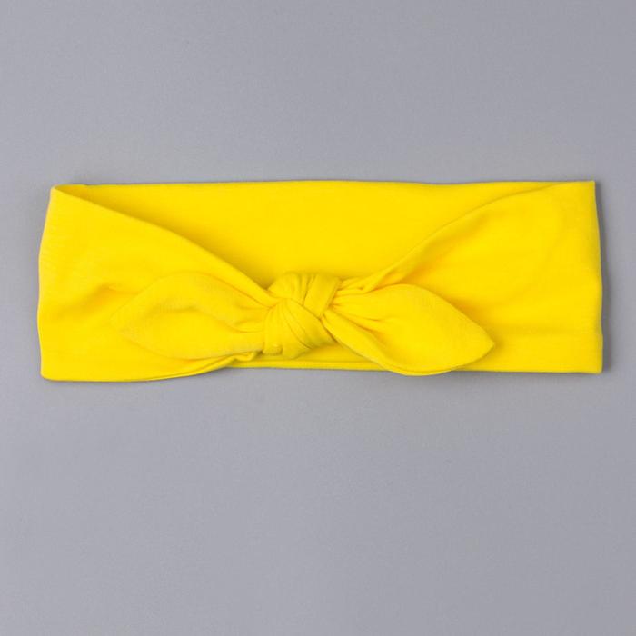 фото Повязка-солоха для девочки, цвет жёлтый, размер 44-47 см (18 мес.) русбубон