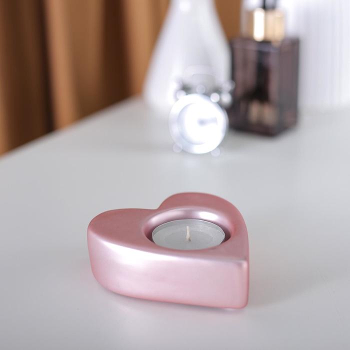 Подсвечник керамический "Сердце", 8х8,5 см, розовый матовый
Подсвечник керамический "Сердце", 8х8,5 см, розовый матовый