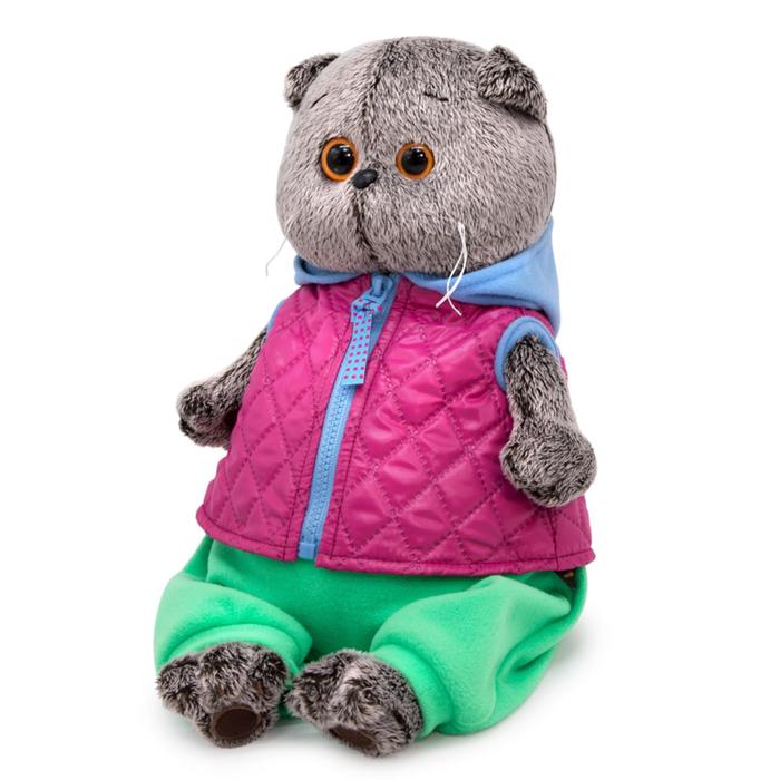 фото Мягкая игрушка «басик в теплом жилете», 19 см басик и ко