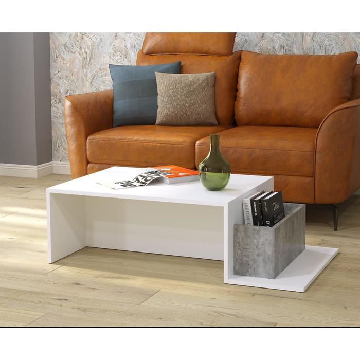 Стол журнальный Терра, 1100х600х300, Белый/Бетон
Стол журнальный Терра, 1100х600х300, Белый/Бетон