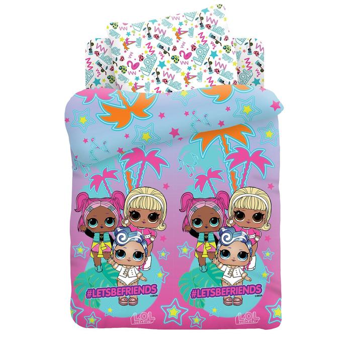Постельное бельё детское «LOL Surprise! Куколки подружки» 112х147 см, 110х150 см, 40х60 см, 1 шт, поплин, 100% хлопок 
Постельное бельё детское «LOL Surprise! Куколки подружки» 112х147 см, 110х150 см, 40х60 см, 1 шт, поплин, 100% хлопок