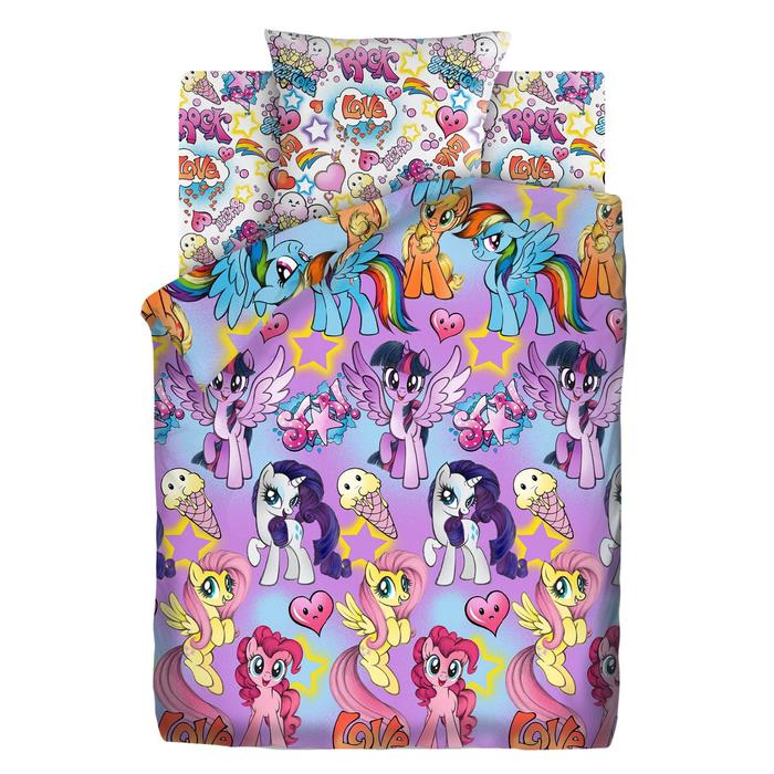 Постельное бельё 1.5 My Little Pony: Summer time, размер 143х215 см, 150х214 см, 70х70 см, бязь, 100% хлопок
Постельное бельё 1.5 My Little Pony: Summer time, размер 143х215 см, 150х214 см, 70х70 см, бязь, 100% хлопок