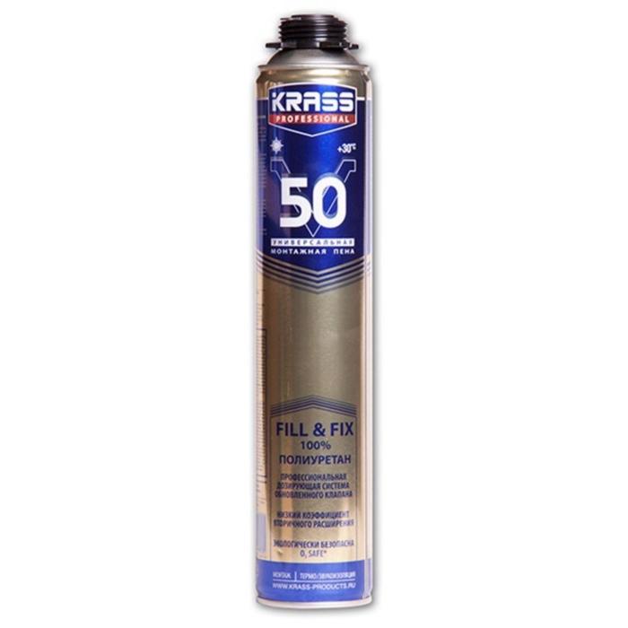 Пена монтажная KRASS V50, универсальный, 750 мл
Пена монтажная KRASS V50, универсальный, 750 мл