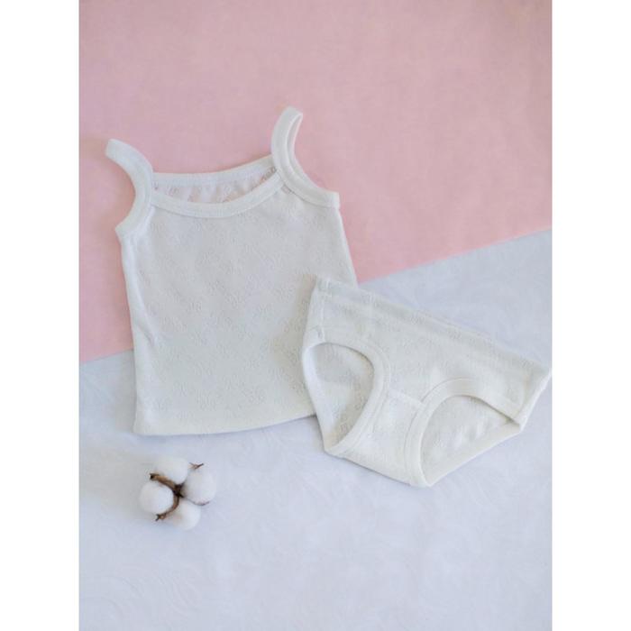 Комплект нижнего белья для девочки «Ажур», рост 122 см
Комплект нижнего белья для девочки «Ажур», рост 122 см