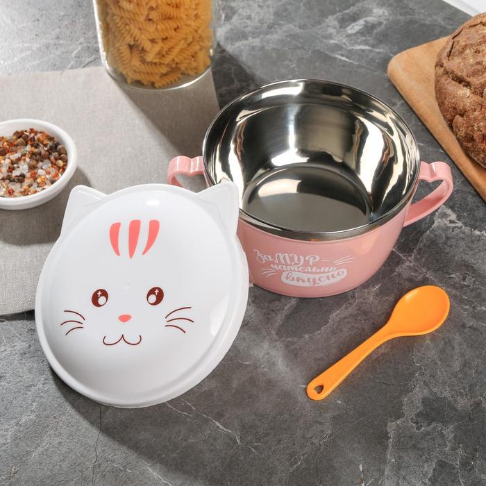 Термо ланч-бокс с ложкой "Замурчательно", 900 мл
Термо ланч-бокс с ложкой "Замурчательно", 900 мл