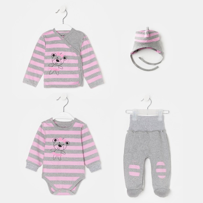 Комплект на выписку «Лапочка», цвет серый/розовый, рост 62 см
Комплект на выписку «Лапочка», цвет серый/розовый, рост 62 см