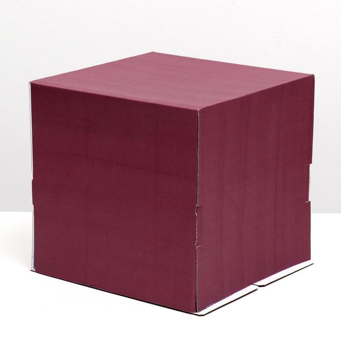 Кондитерская упаковка, без окна, бордовая, 30 х 30 х 30 см
Кондитерская упаковка, без окна, бордовая, 30 х 30 х 30 см