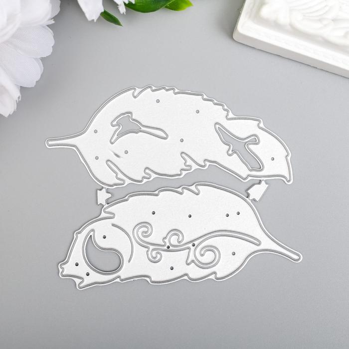 Нож для вырубки сталь "Пёрышки с узорами" набор 2 элемента 8х6,3 см 
Нож для вырубки сталь "Пёрышки с узорами" набор 2 элемента 8х6,3 см