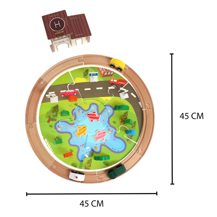 Деревянная игрушка «Железная дорога», 28 деталей
Деревянная игрушка «Железная дорога», 28 деталей
