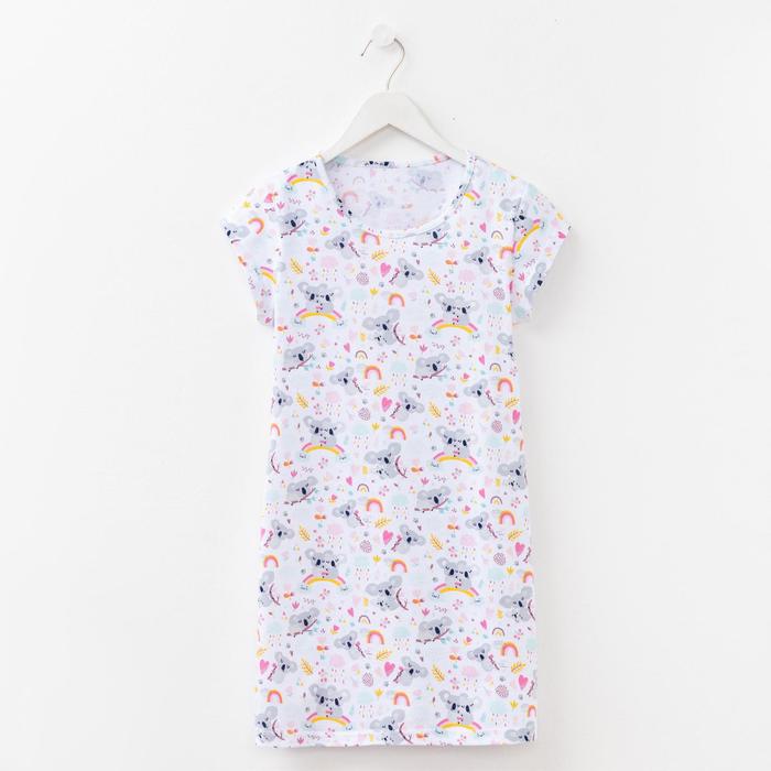 Сорочка для девочки, цвет белый/коала, рост 116 см
Сорочка для девочки, цвет белый/коала, рост 116 см