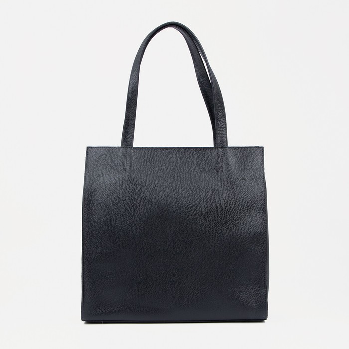 Сумка-тоут, отдел на молнии, наружный карман, цвет чёрный 
Сумка-тоут, отдел на молнии, наружный карман, цвет чёрный