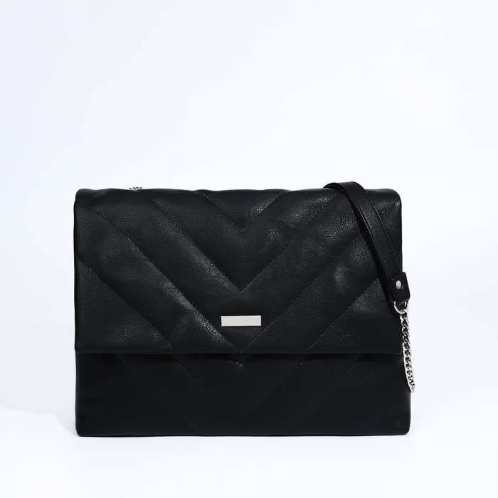 Сумка-мессенджер на клапане, цвет чёрный
Сумка-мессенджер на клапане, цвет чёрный