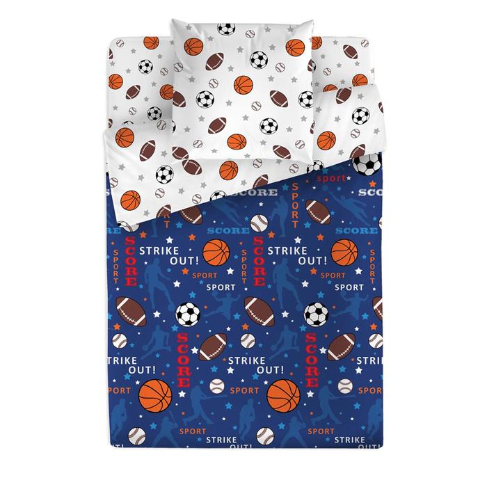 КПБ «Спорт», 1,5 сп, размер 150х215 см, 145х215 см, 70х70 см
КПБ «Спорт», 1,5 сп, размер 150х215 см, 145х215 см, 70х70 см