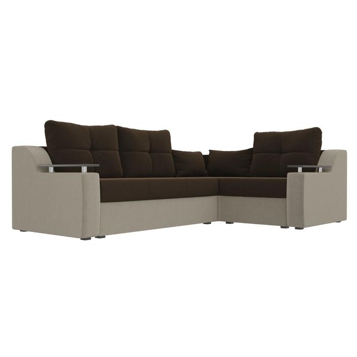 Угловой диван «Митчелл», механизм еврокнижка, микровельвет, цвет коричневый / бежевый
Угловой диван «Митчелл», механизм еврокнижка, микровельвет, цвет коричневый / бежевый