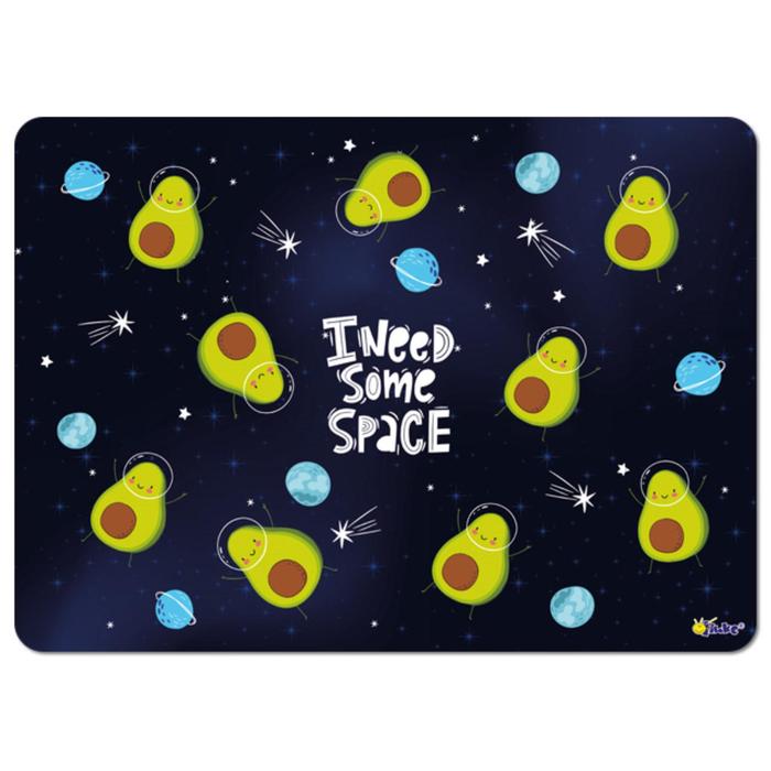фото Накладка на стол пластик а3 460 х 330 кн-3 500 мкм, "авокадо в космосе" оникс