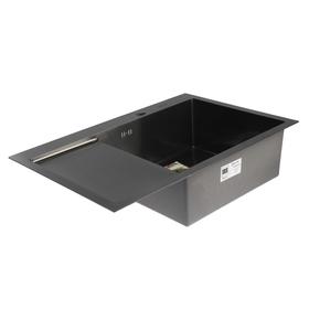 Мойка кухонная AFLORN AF97851F-R, врезная, правая, S=3,0 и 0,8 мм, 78х51х20см, сифон, графит
Мойка кухонная AFLORN AF97851F-R, врезная, правая, S=3,0 и 0,8 мм, 78х51х20см, сифон, графит