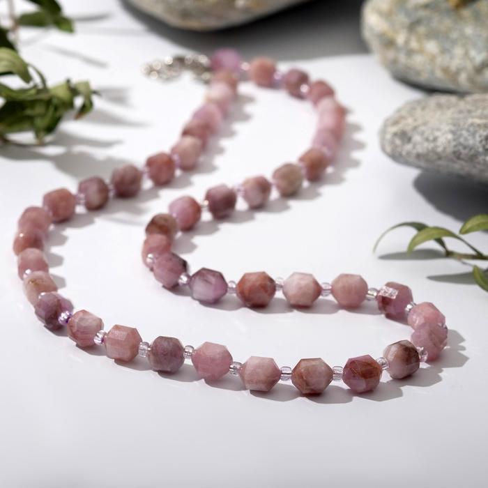 Бусы многогранник через бисер "Кунцит", 45см
Бусы многогранник через бисер "Кунцит", 45см