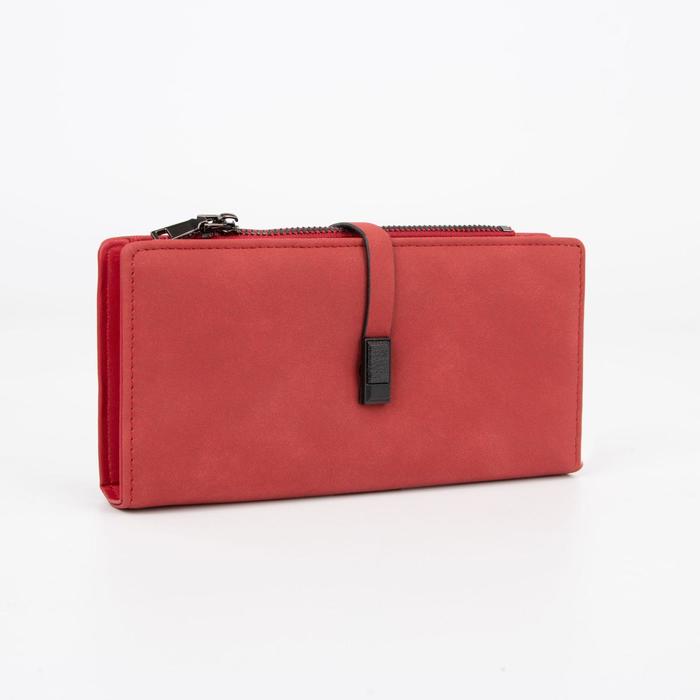 Кошелёк женский, отдел на кнопке, цвет красный 
Кошелёк женский, отдел на кнопке, цвет красный