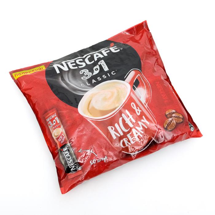 Кофе растворимый Nescafe 3 в 1 Classic, 50x14,5 г
Кофе растворимый Nescafe 3 в 1 Classic, 50x14,5 г