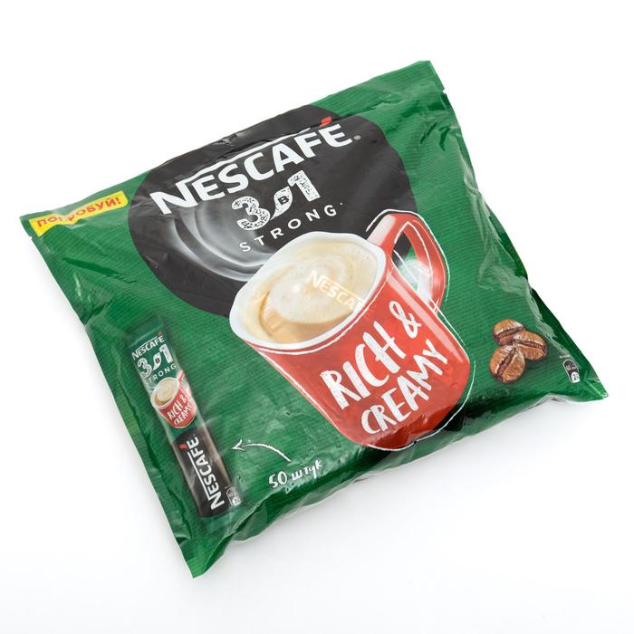 Кофе растворимый Nescafe 3 в 1 Крепкий, 50x14,5 г
Кофе растворимый Nescafe 3 в 1 Крепкий, 50x14,5 г