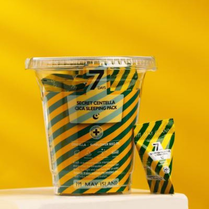 Ночная маска May Island успокаивающая, с центеллой, 12 шт.
Ночная маска May Island успокаивающая, с центеллой, 12 шт.