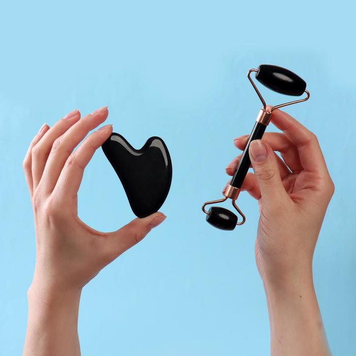 Набор массажёров для лица и зоны декольте, 2 предмета, цвет чёрный
Набор массажёров для лица и зоны декольте, 2 предмета, цвет чёрный