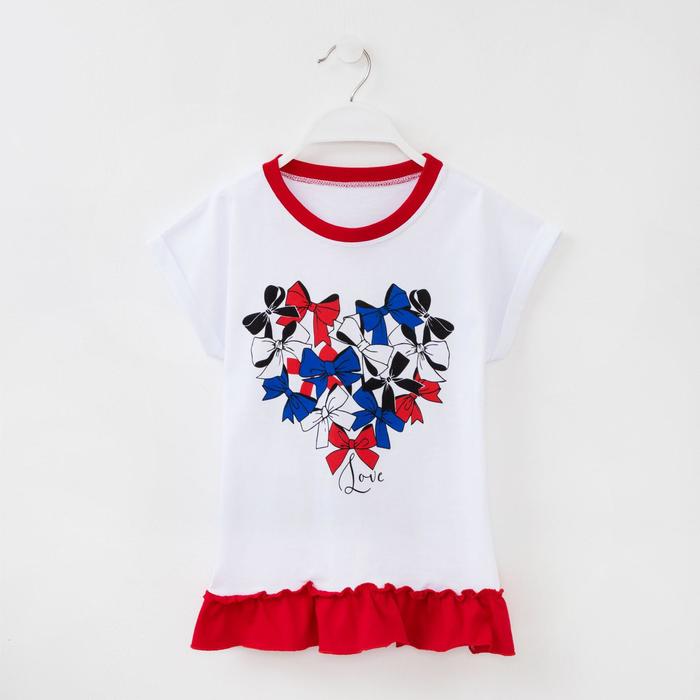 Футболка для девочки, цвет белый/красный, рост 98 см (34)
Футболка для девочки, цвет белый/красный, рост 98 см (34)