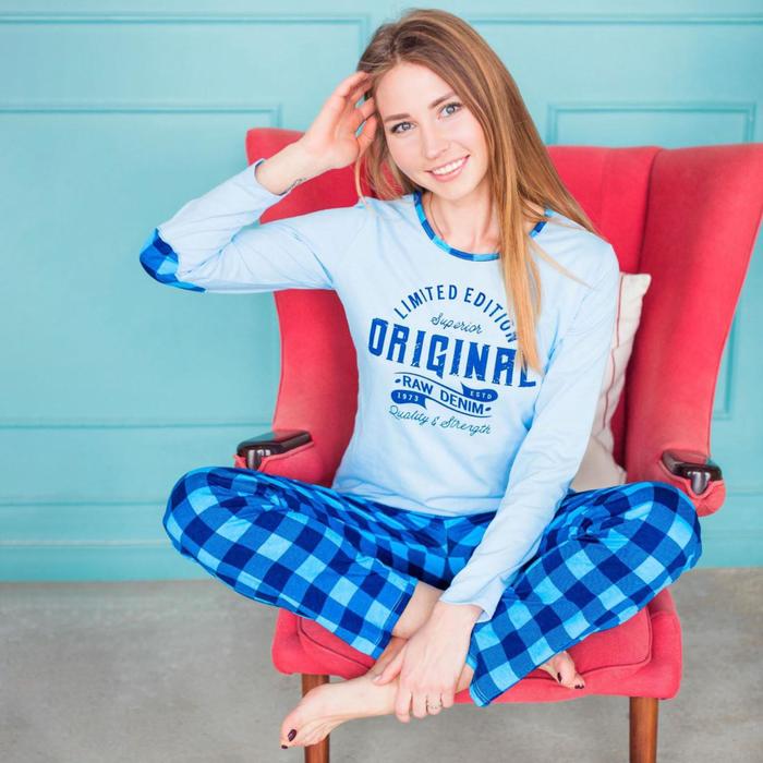 Костюм женский (лонгслив, брюки) цвет голубой, размер 54
Костюм женский (лонгслив, брюки) цвет голубой, размер 54