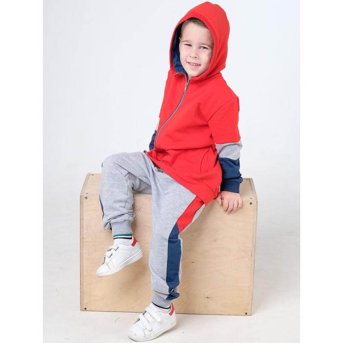 фото Брюки для мальчика, рост 98 см, цвет серый umka