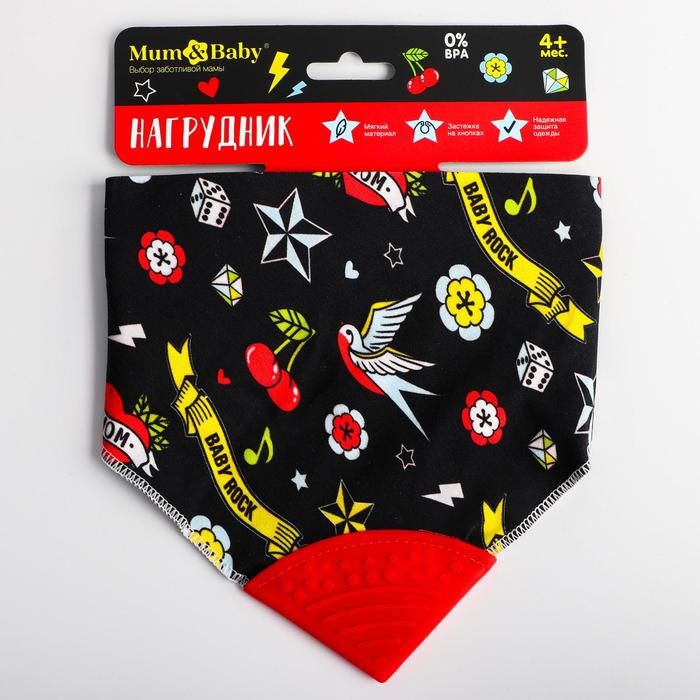 Нагрудник - бандана непромокаемый, с прорезывателем «Rock baby»
Нагрудник - бандана непромокаемый, с прорезывателем «Rock baby»