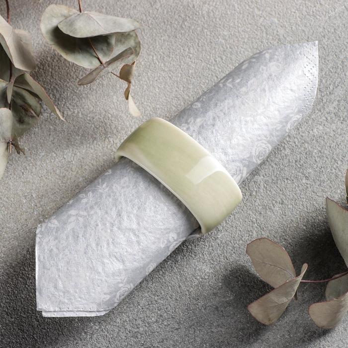 Кольцо для салфеток «Акварель», цвет фисташковый
Кольцо для салфеток «Акварель», цвет фисташковый