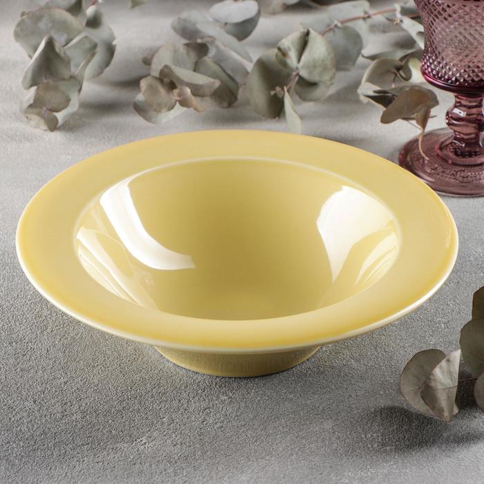 Тарелка глубокая «Акварель», d=22 см, цвет жёлтый
Тарелка глубокая «Акварель», d=22 см, цвет жёлтый